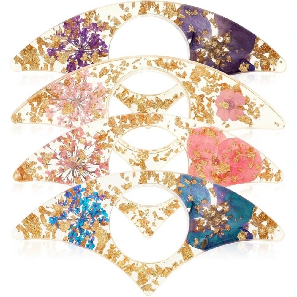 Dried Flower Bookmark - 4개입 선물용 드라이플라워 레진 북 페이지